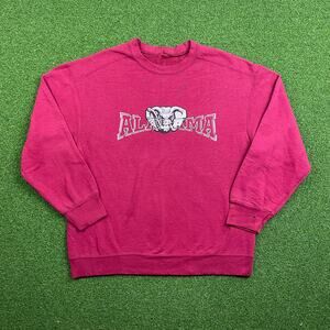 Vintage 90s Y2K Alabama Crimson Tide Elephant Spell Out Graphic Crewneck Sz L